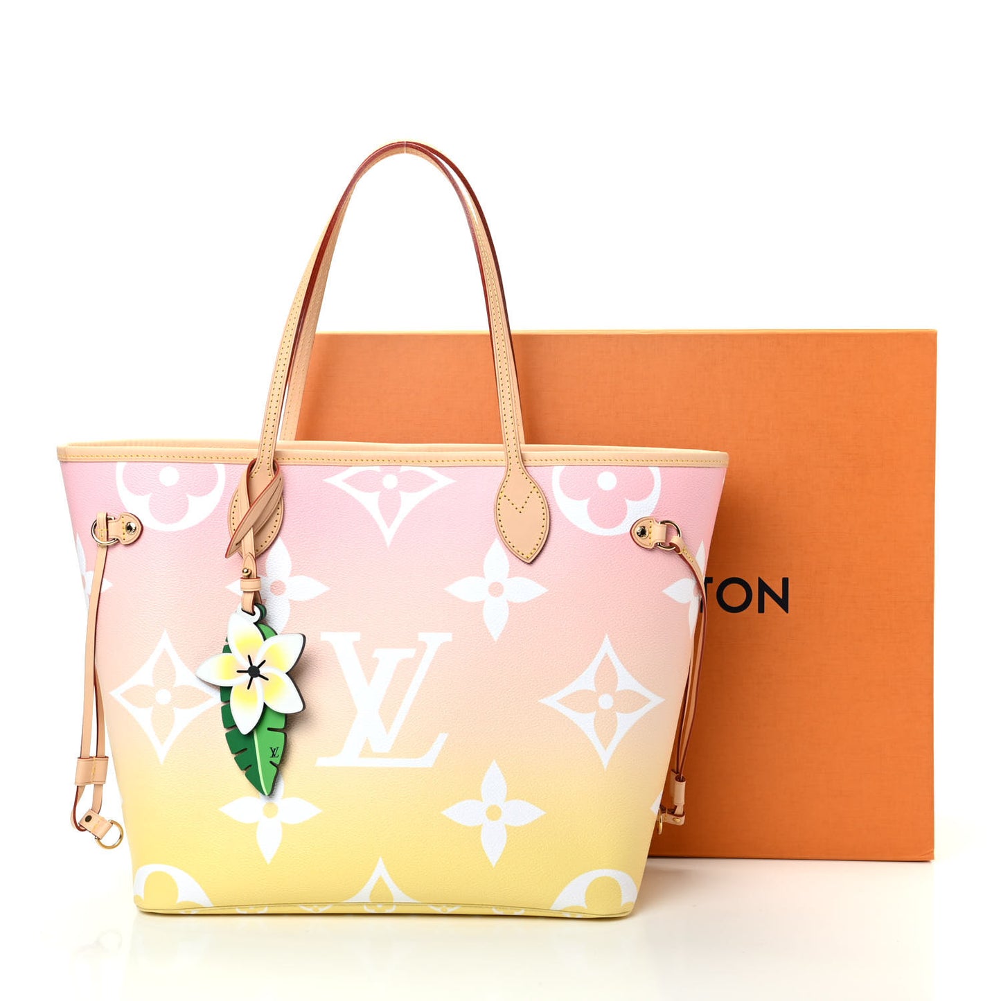 Monogram Giant By The Pool Neverfull MM Light Pink