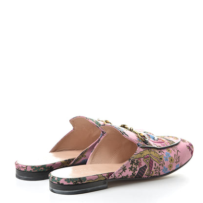 Gucci X DISNEY Jacquard Japanese Donald Duck Womens Princetown Slippers 39 Pink Black 4 of 9