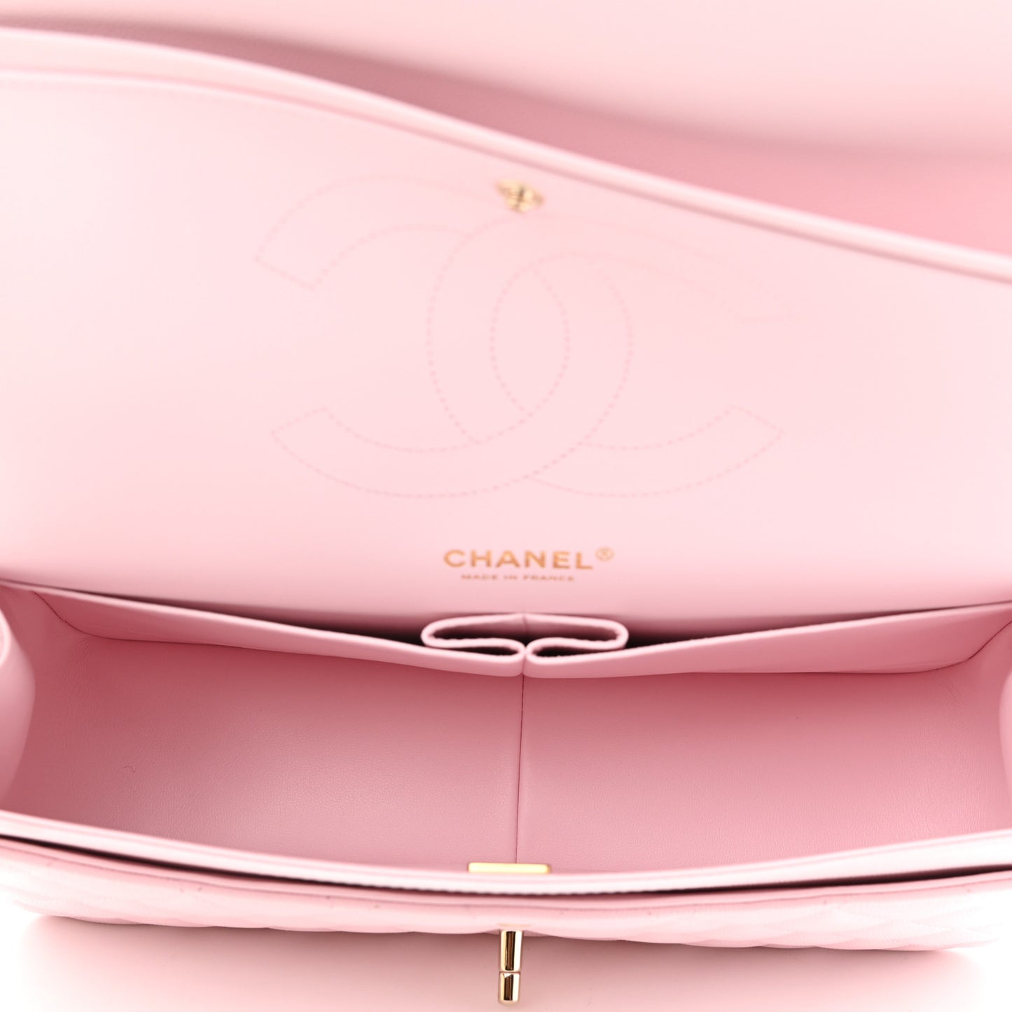 Caviar Quilted Jumbo Double Flap Light Pink