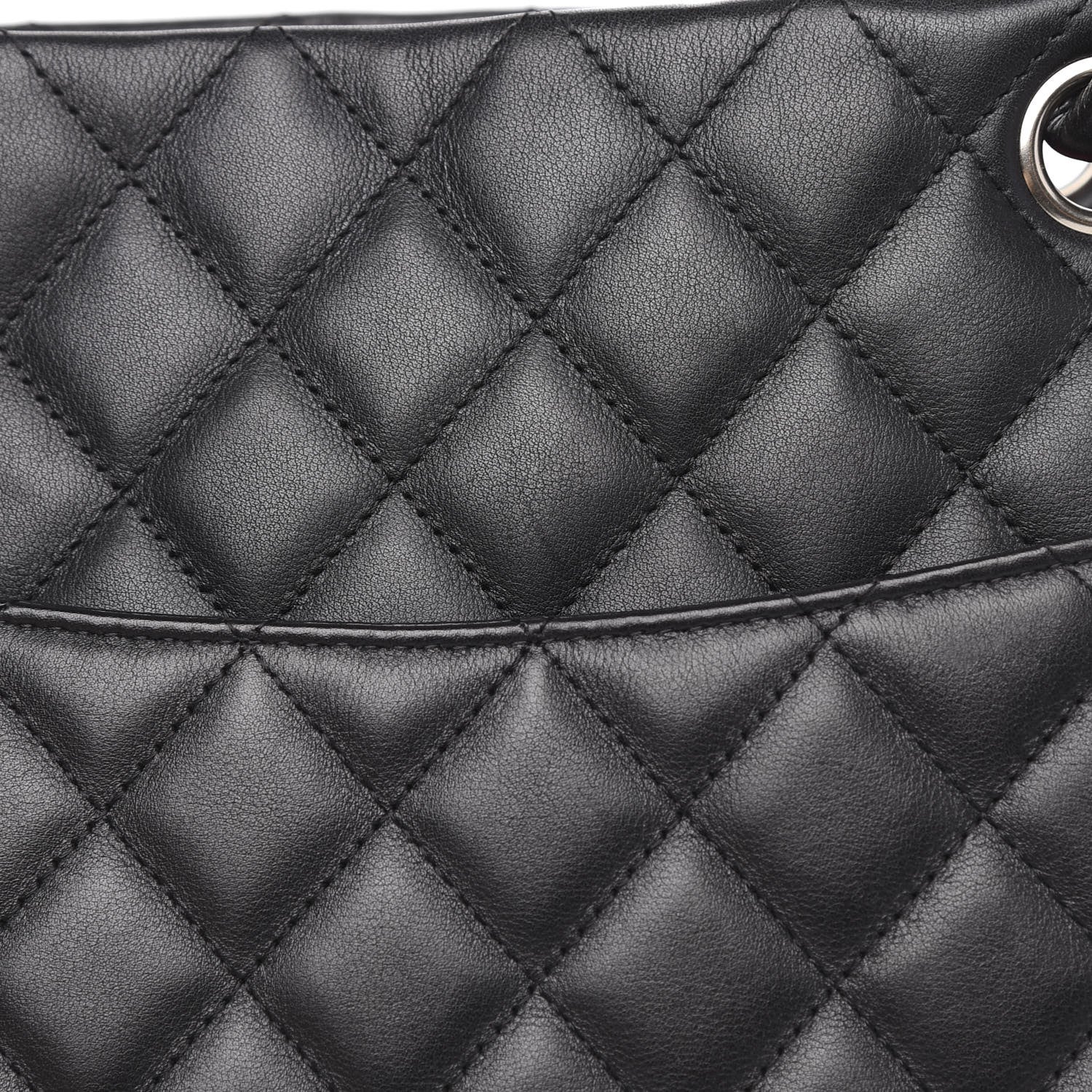 Chanel Calfskin Quilted Large Cambon Tote Black White 11 of 14