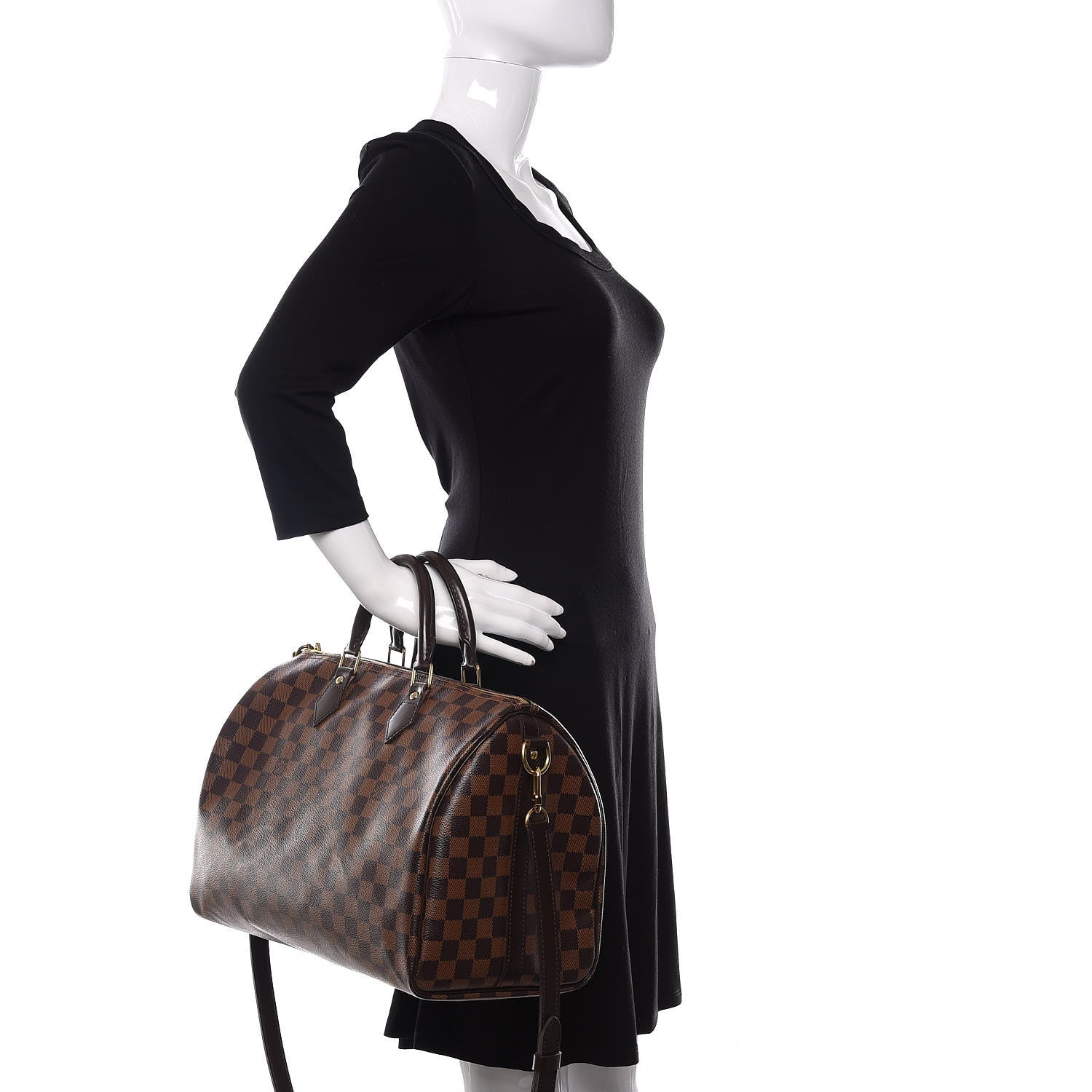Louis Vuitton Damier Ebene Speedy Bandouliere 35 2 of 11