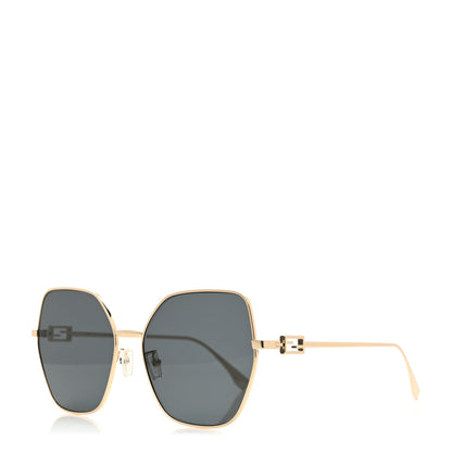 Fendi Metal Aviator Sunglasses FE40033U Light Gold 1 of 6
