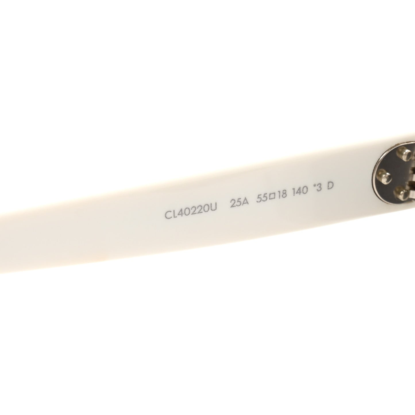 Acetate Cat Eye Sunglasses CL40220U White