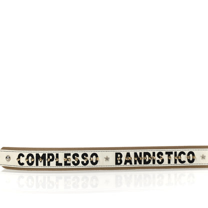 Dolce & Gabbana Canvas Dauphine Studded Bandistico Strap Beige White 3 of 8