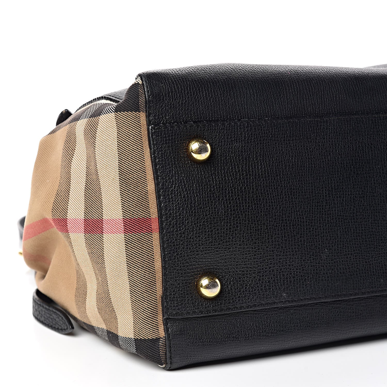 Burberry Grainy Calfskin House Check Small Canterbury Black 7 of 10