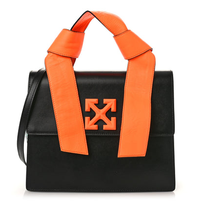 Off-White Calfskin Jitney 1.4 Bag Black Orange 1 of 9