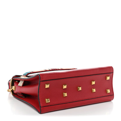 Valentino Garavani Pebbled Calfskin Beaded Small My Rockstud Frame Bag Rosso Valentino 4 of 9