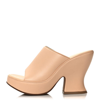 Bottega Veneta Nappa Slide Platform 115 Wedge Sandals 40 Macaroon 1 of 9