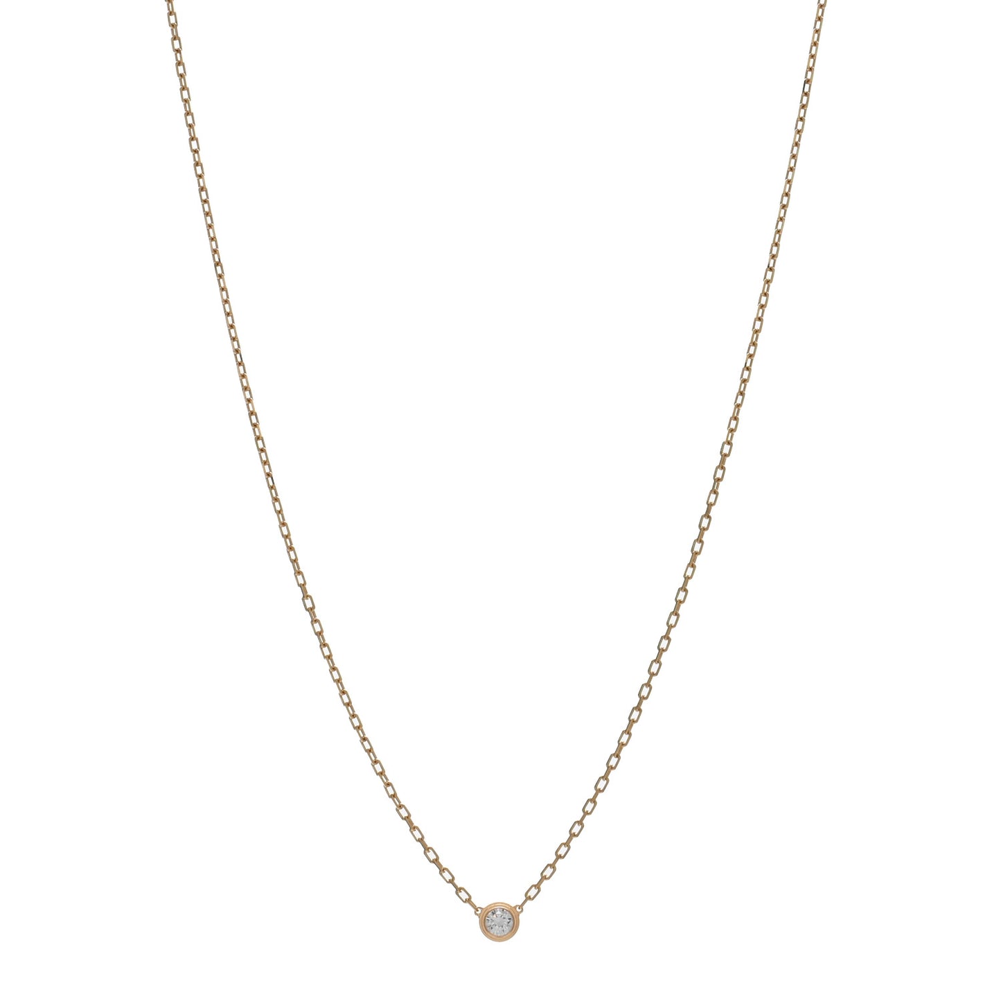 18K Pink Gold Diamond SM D'Amour Pendant Necklace