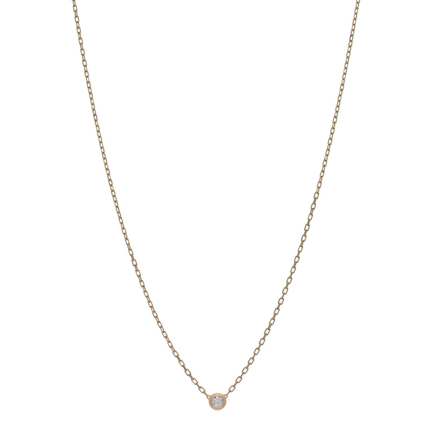 Cartier 18K Pink Gold Diamond SM D'Amour Pendant Necklace 1 of 4