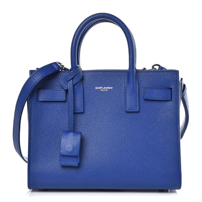 Saint Laurent Grained Calfskin Nano Sac De Jour Cobalt Blue 1 of 11