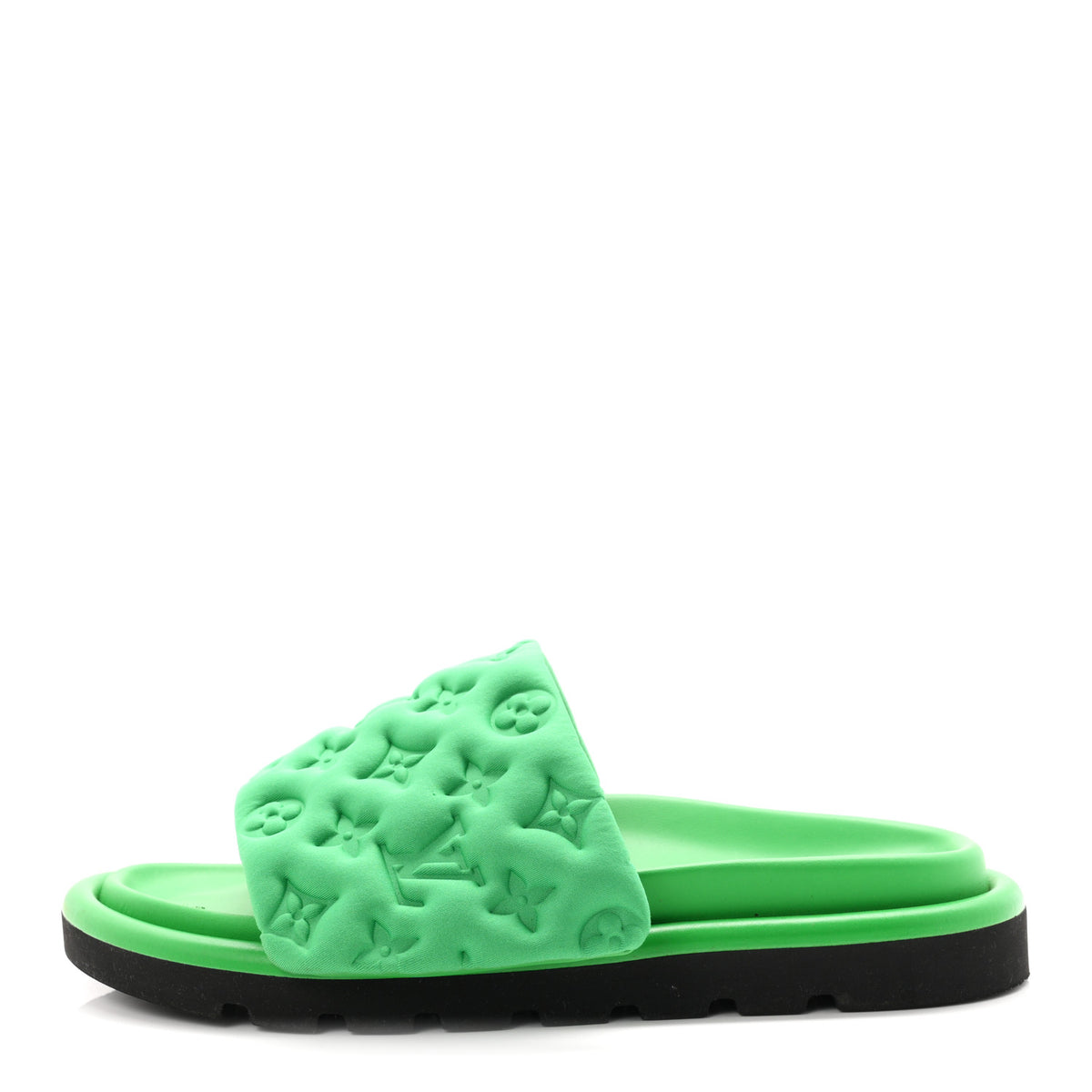 Louis Vuitton Technical Fabric Embossed Monogram Pool Pillow Comfort Mules 41 Green 1 of 9
