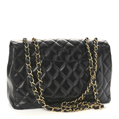 Chanel Lambskin Quilted Jumbo Single Flap Black 3 of 15