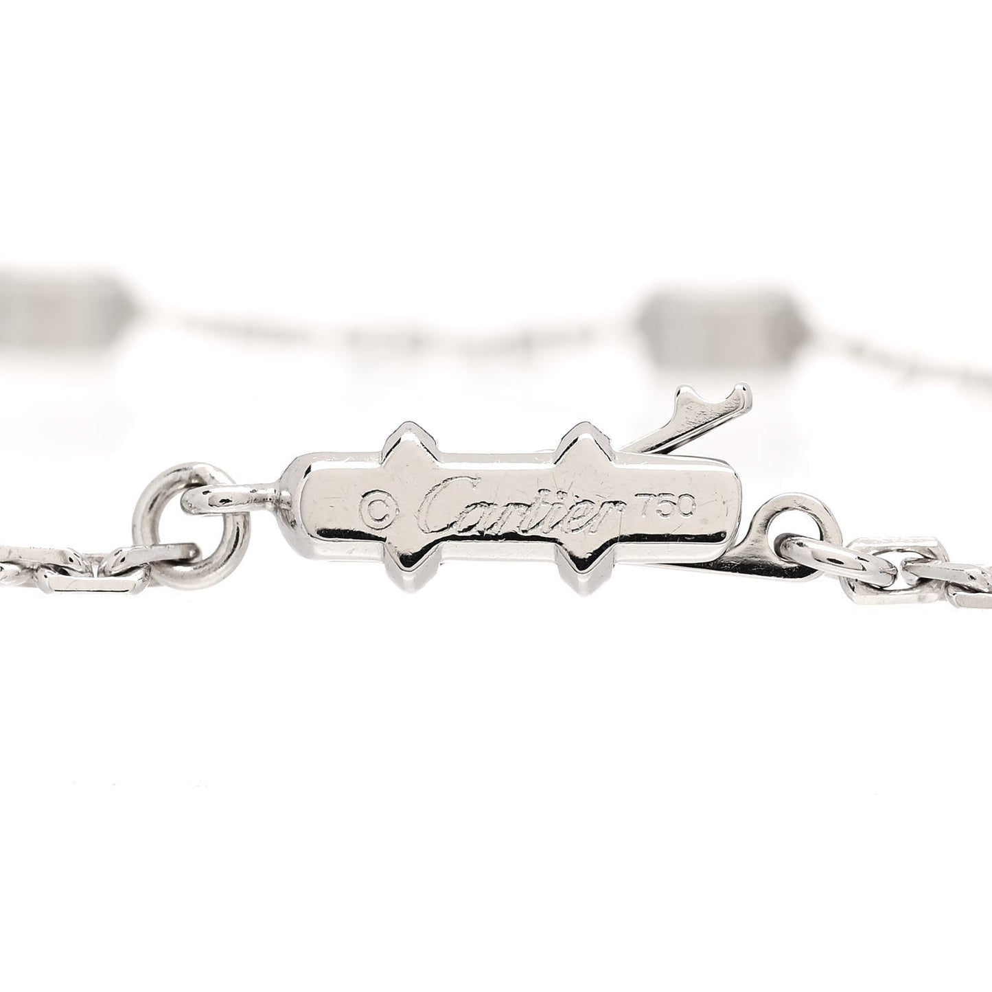 18K White Gold LOVE Station Bracelet