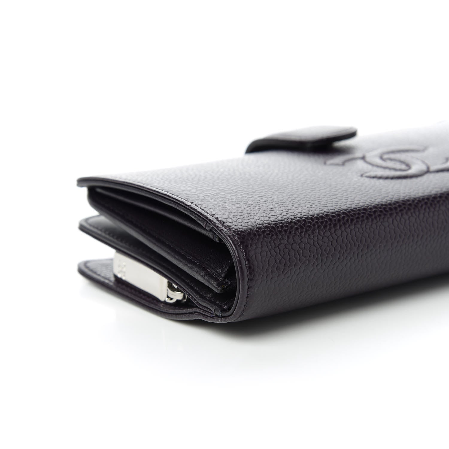 Chanel Caviar Timeless CC French Long Wallet Purple 6 of 11