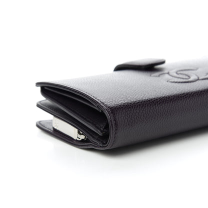 Chanel Caviar Timeless CC French Long Wallet Purple 6 of 11