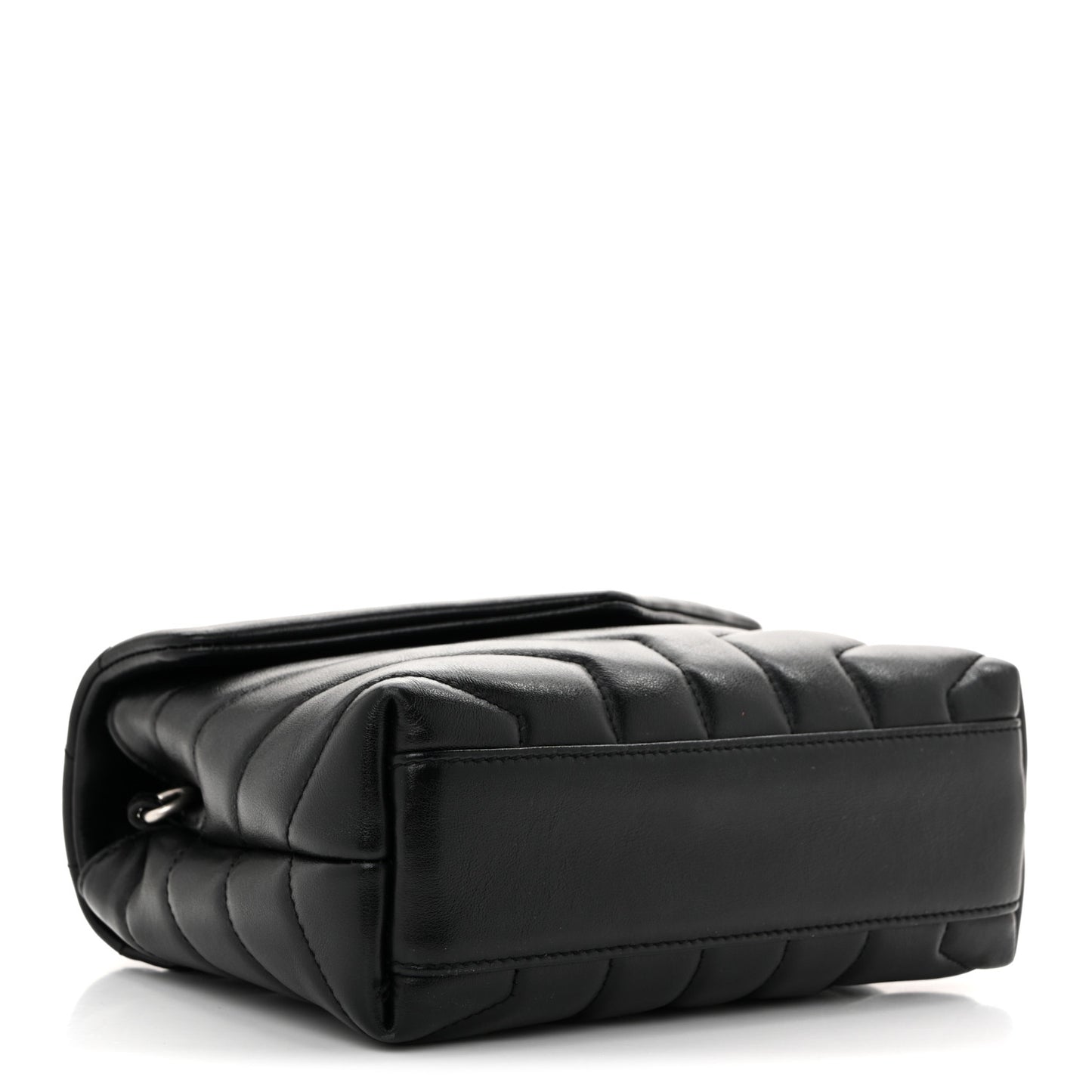 Calfskin Y Quilted Monogram Toy Loulou Crossbody Bag Black