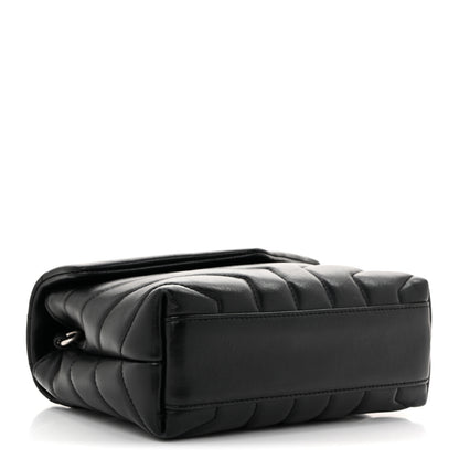 Saint Laurent Calfskin Y Quilted Monogram Toy Loulou Crossbody Bag Black 4 of 15