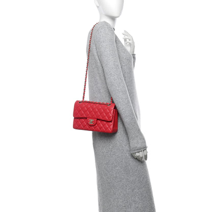 Chanel Lambskin Quilted Small Double Flap Dark Pink 2 of 10