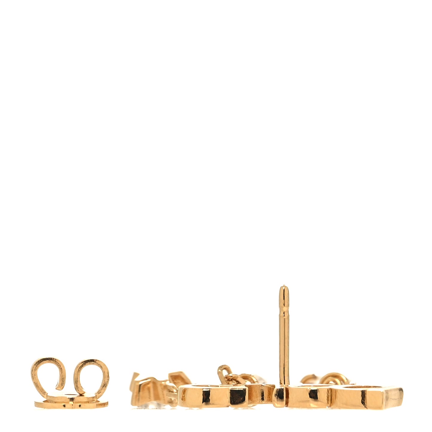Metal Crystal Pearl Script Drop Single Earring Gold