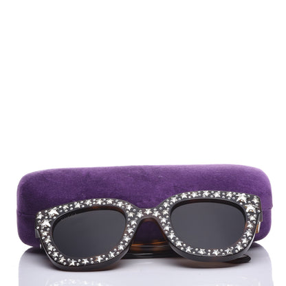 Gucci Acetate Stars Cat Eye Sunglasses GG0116S Havana 9 of 9