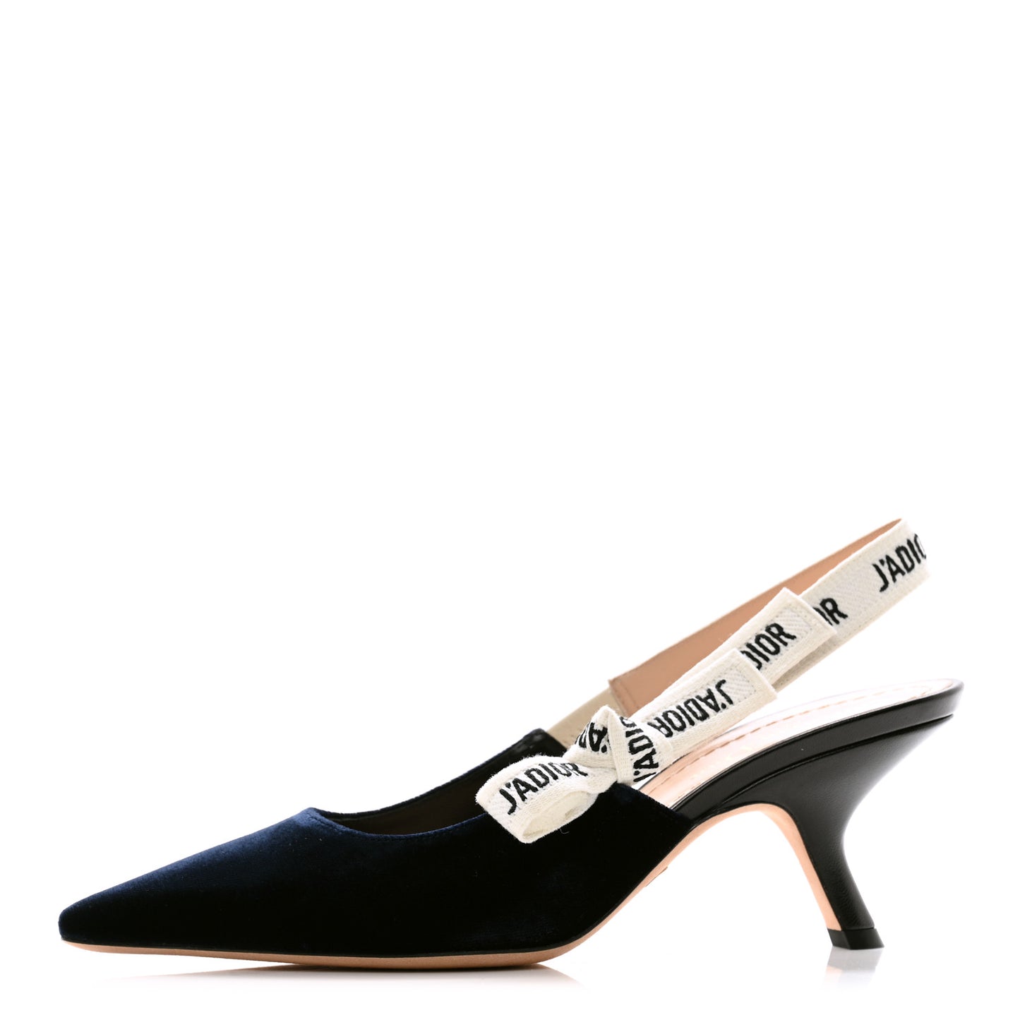 Velvet Ribbon J'Adoir Slingback 65mm Pumps 38 Deep Blue