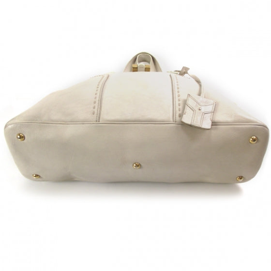 Leather Large Muse Ivory