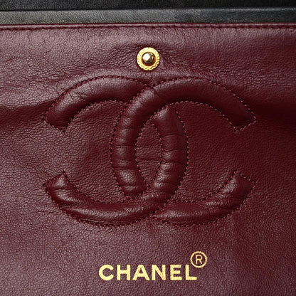 Chanel Lambskin Quilted Medium Double Flap Black 13 of 21