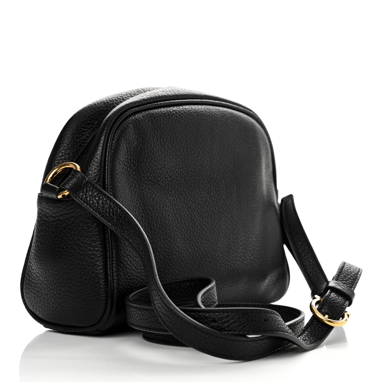 Calfskin Travel Camera Crossbody Bag Black