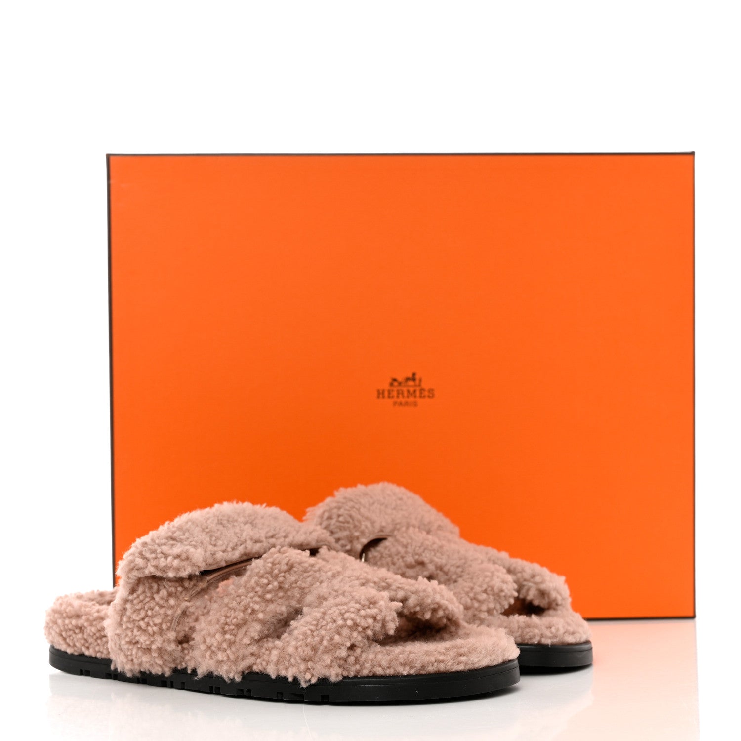 Hermes Woolskin Womens Chypre Sandals 36 Bois De Santal 9 of 9