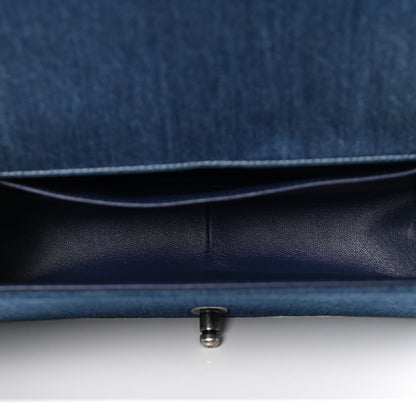 Chanel Tweed Denim Medium Boy Flap Blue 4 of 8