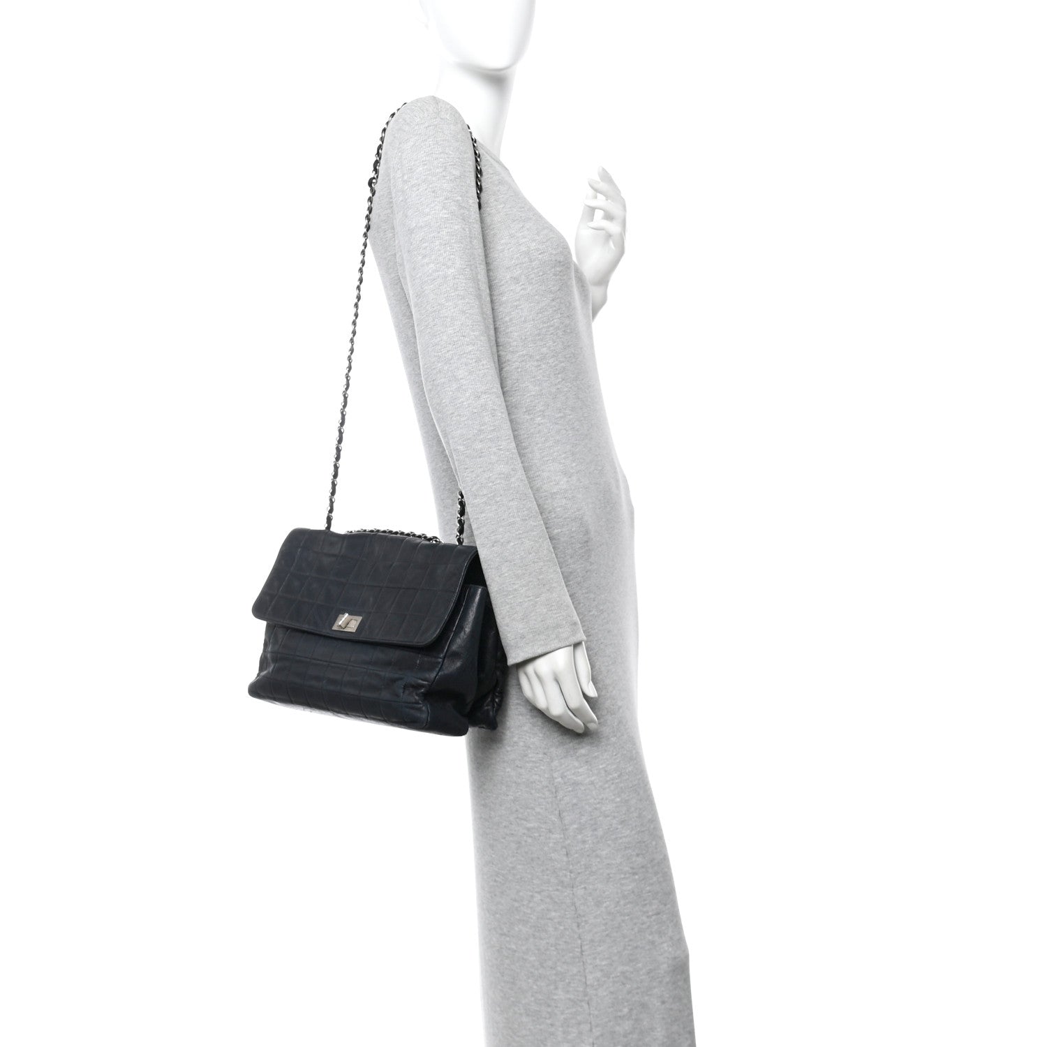 Chanel Lambskin Chocolate Bar Mademoiselle Flap Black 2 of 15