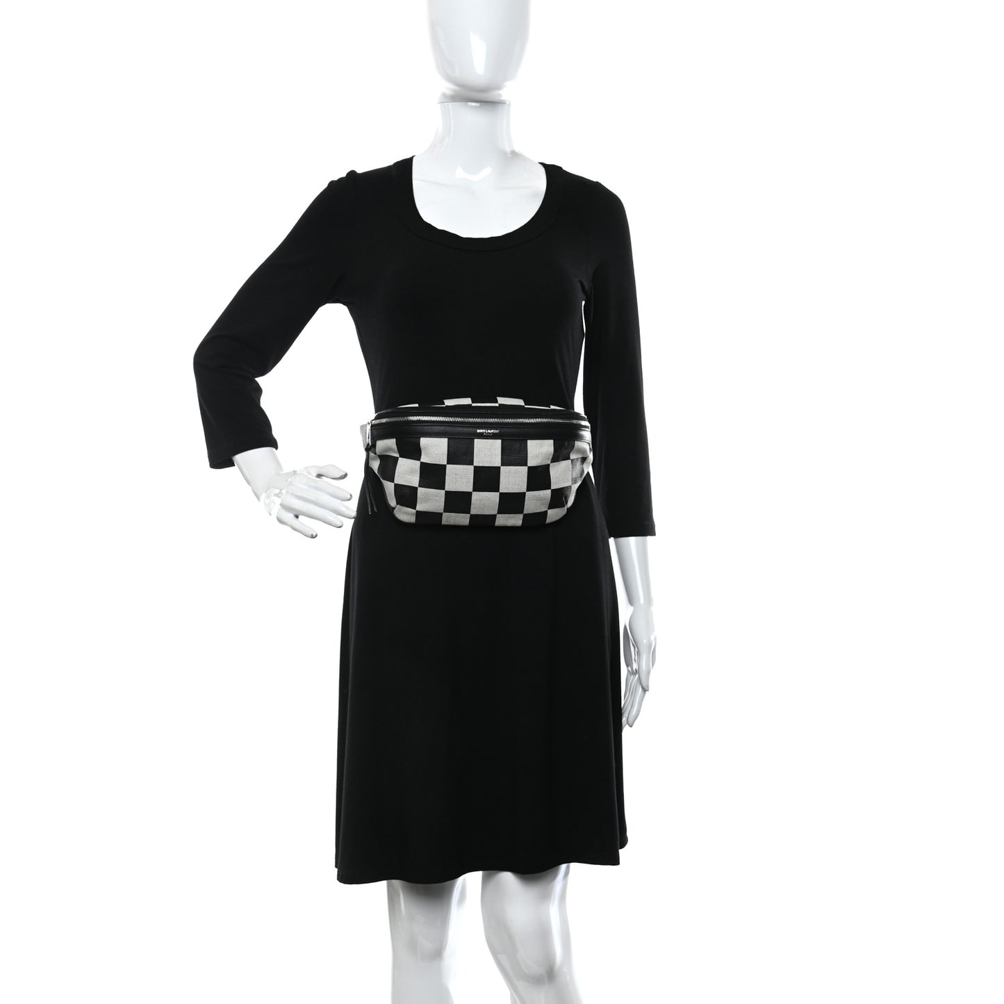 Canvas Classic Belt Bag Black White
