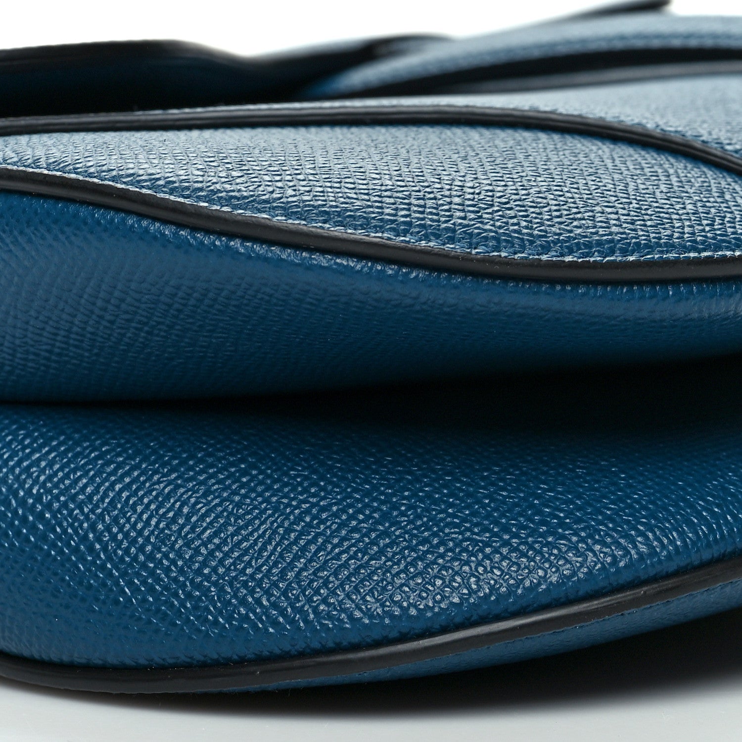 Christian Dior Grained Calfskin Saddle Bag Navy 7 of 8