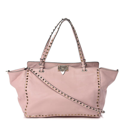 Valentino Garavani Vitello Medium Rockstud Tote Rose 2 of 16