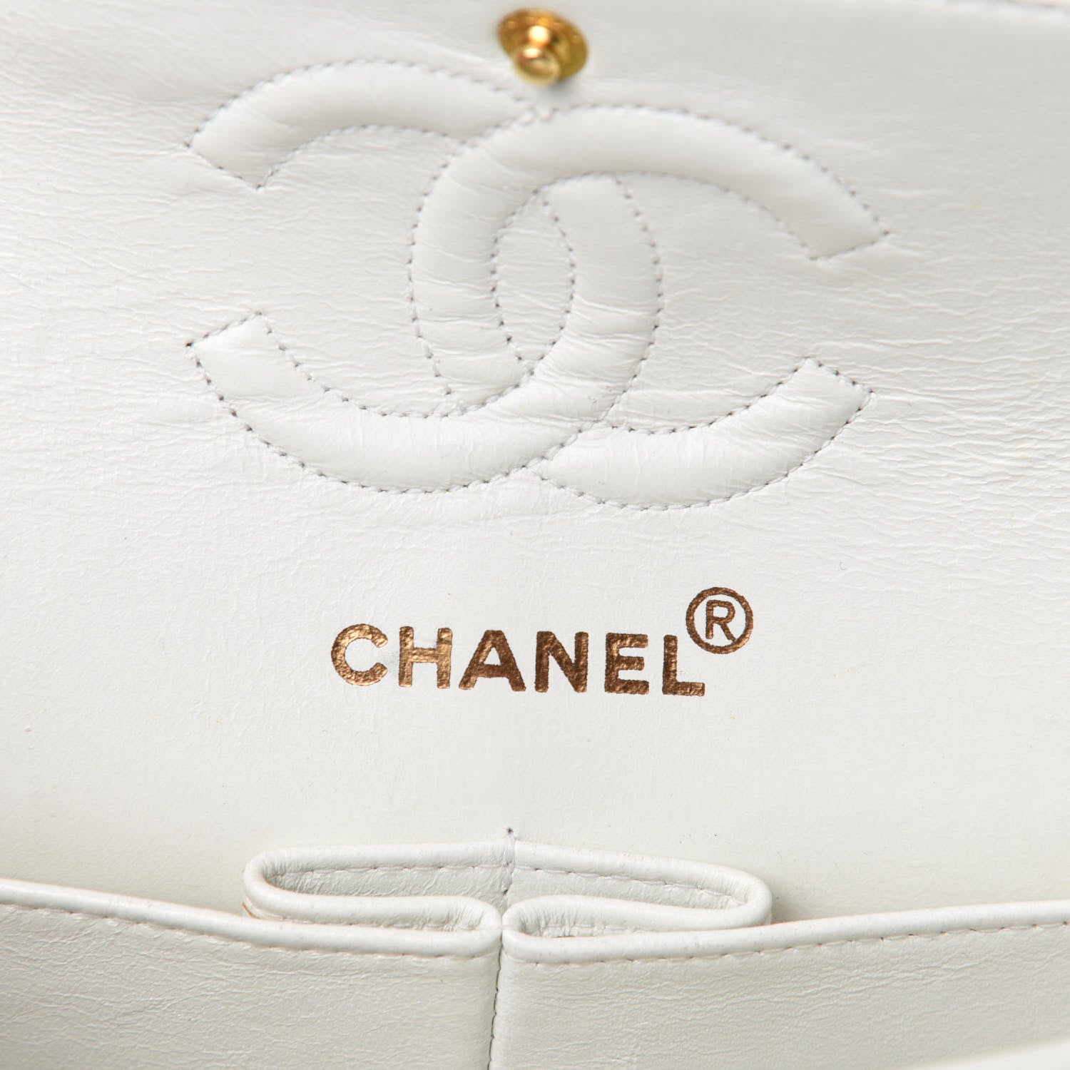 Chanel Lambskin Quilted Small Double Flap White 13 of 16