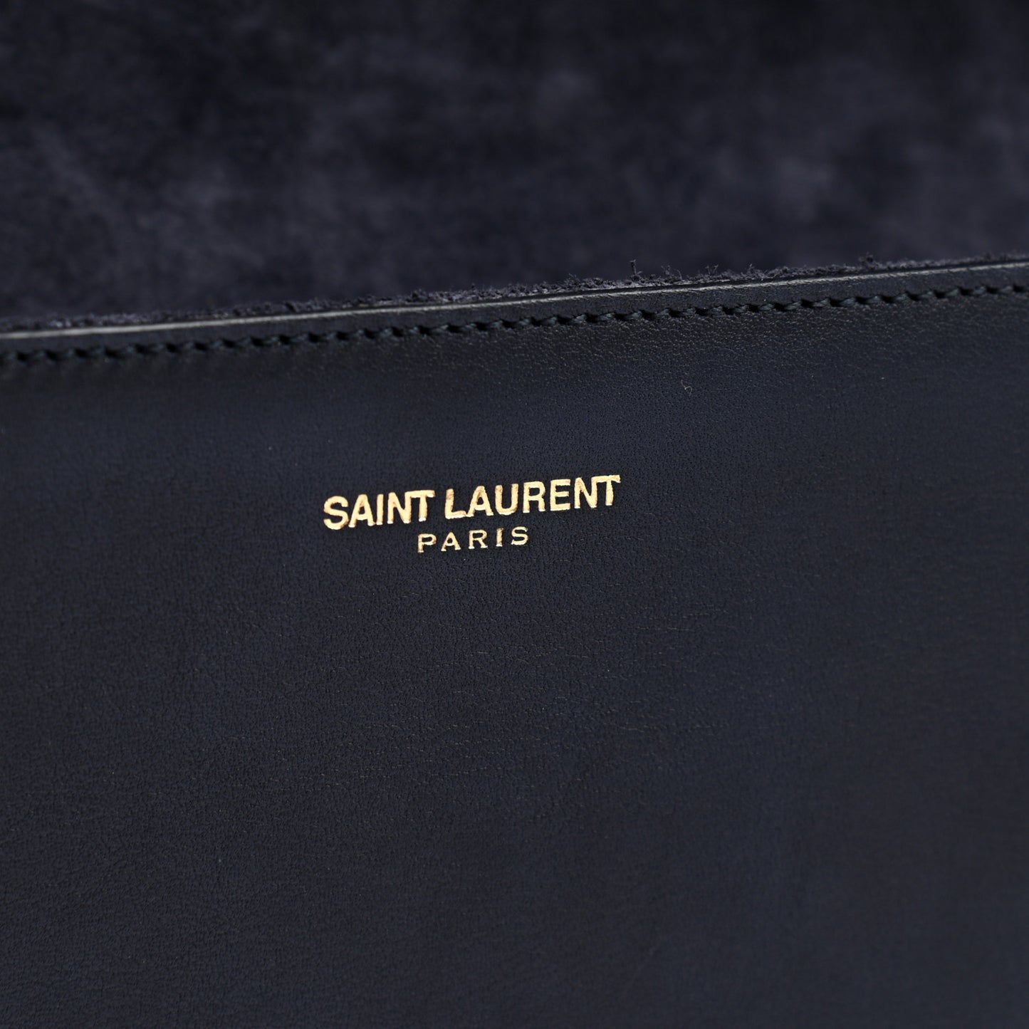 Calfskin Classic Y Ligne Clutch Navy