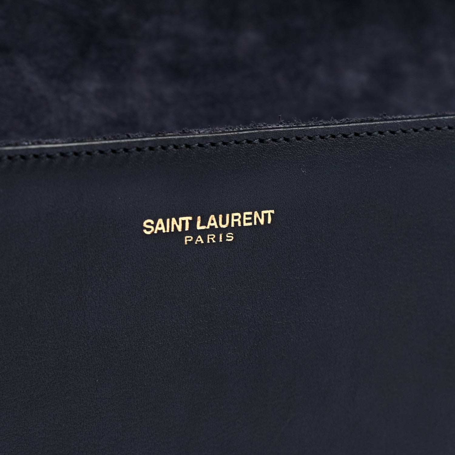 Saint Laurent Calfskin Classic Y Ligne Clutch Navy 6 of 8