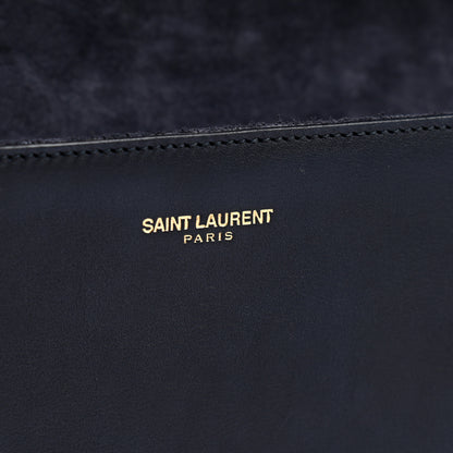 Saint Laurent Calfskin Classic Y Ligne Clutch Navy 6 of 8