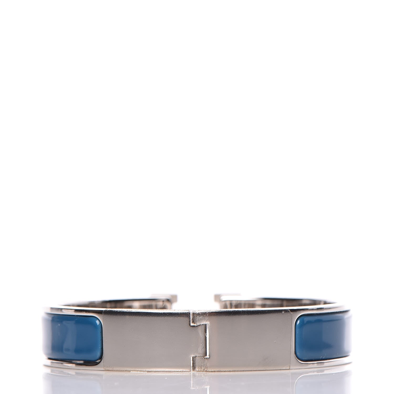 Hermes Enamel Narrow Clic Clac H Bracelet PM Bleu Profond 3 of 4