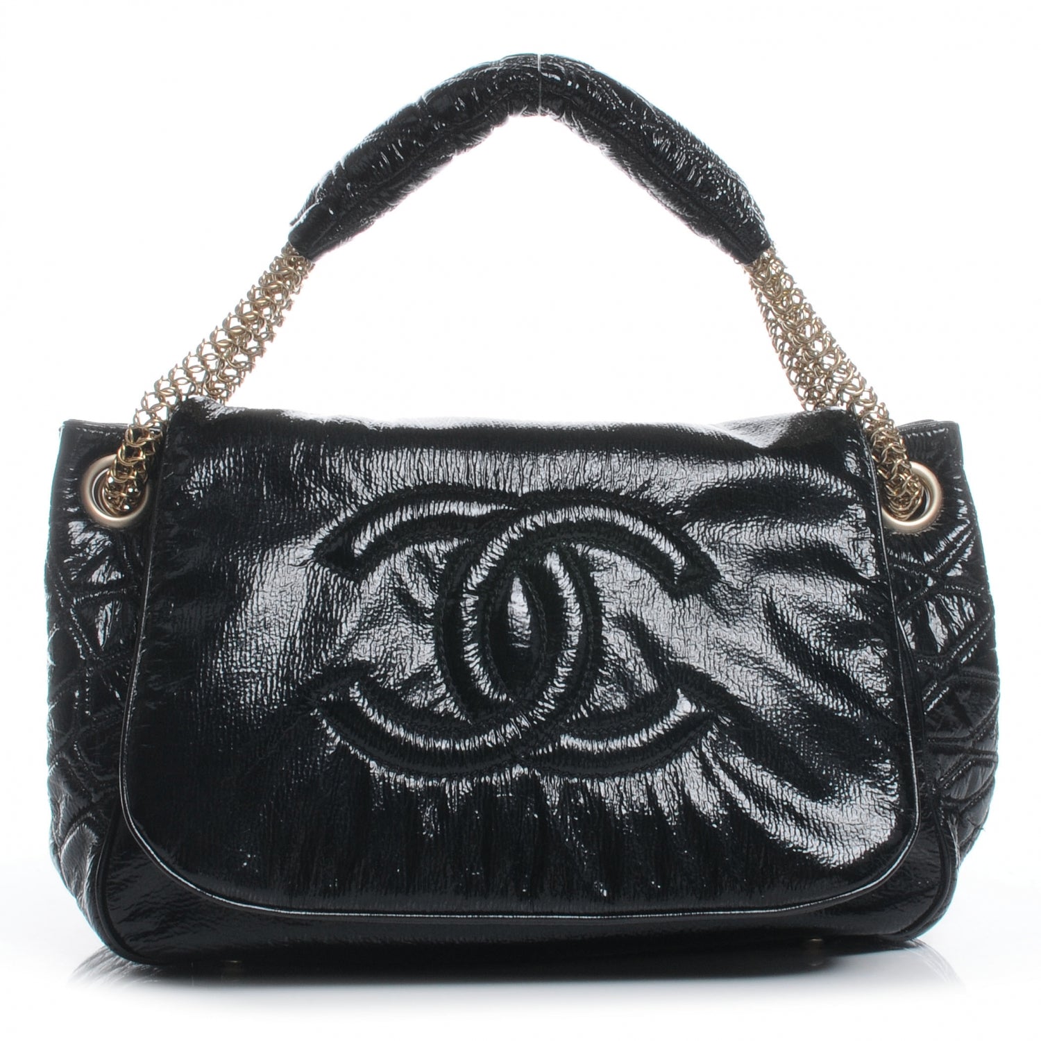 Chanel Vinyl Rodeo Flap Bag Black 1 of 7
