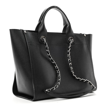 Chanel Caviar Small Studded Deauville Tote Black 3 of 10