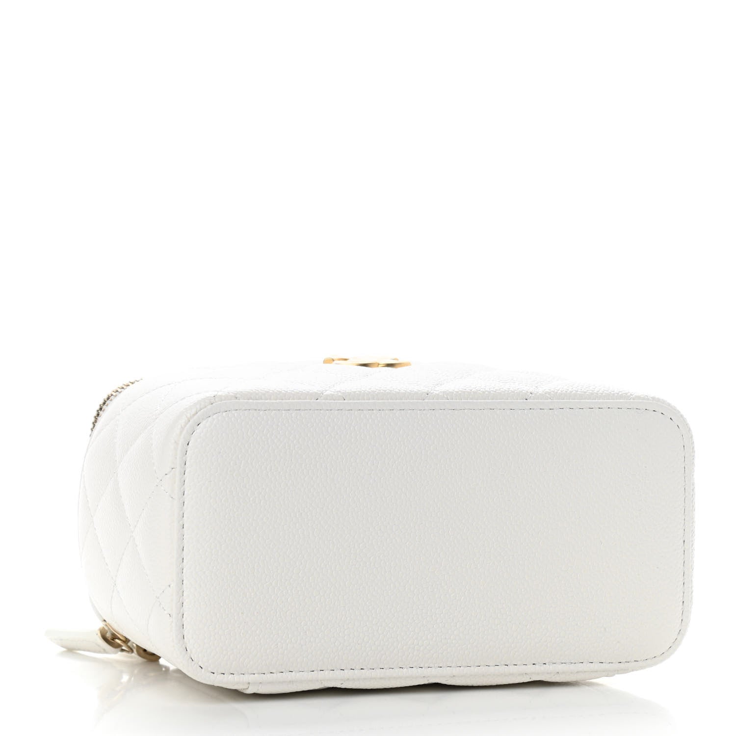 Chanel Shiny Caviar Quilted Pick Me Up Vanity Case White 4 of 12