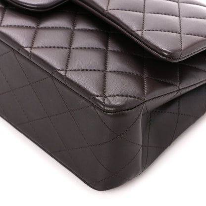 Chanel Lambskin Quilted Medium Double Flap Dark Brown 11 of 11