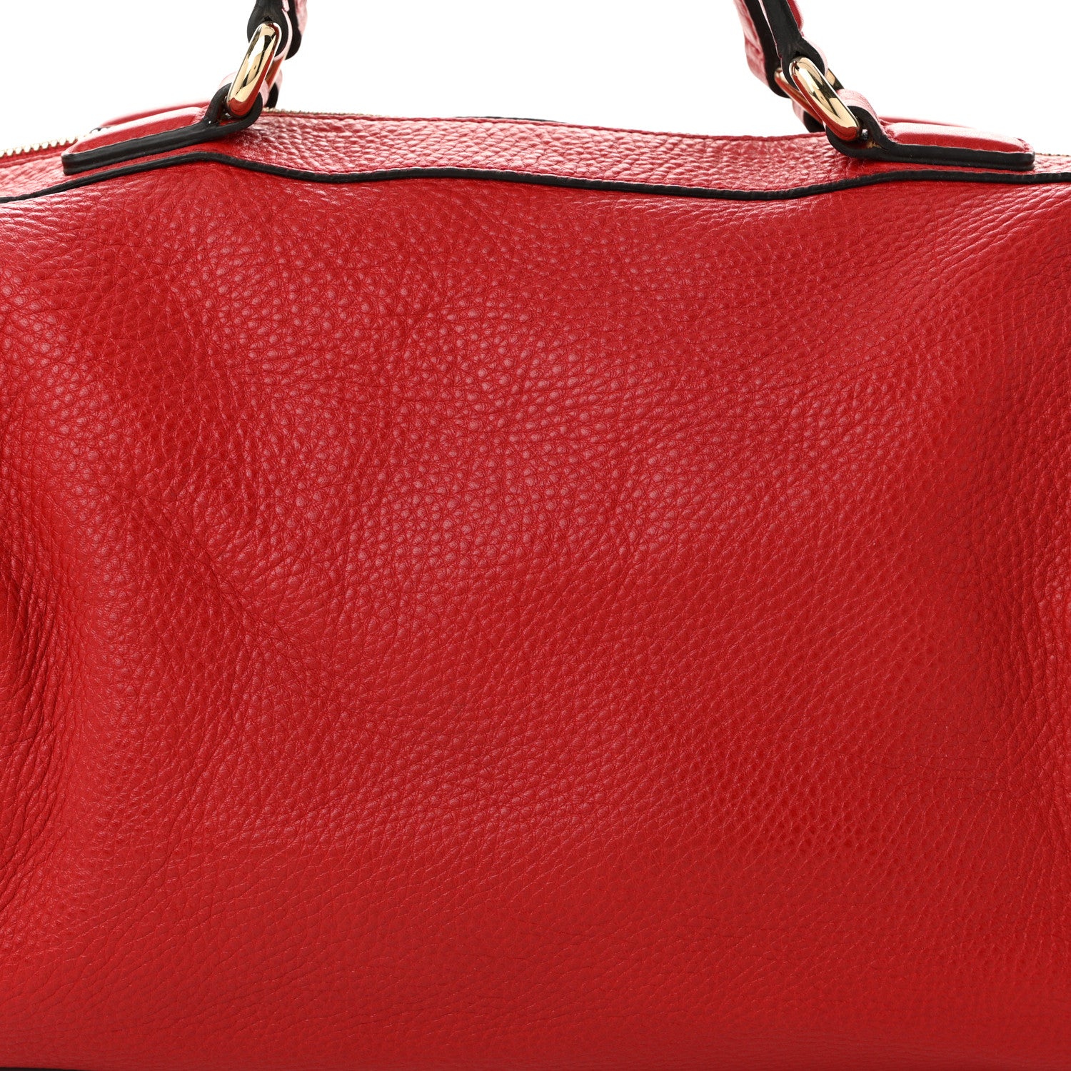 Gucci Pebbled Calfskin Medium Soho Boston Red 8 of 11
