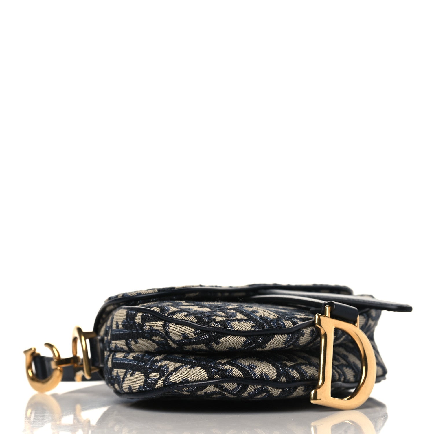 Christian Dior Oblique Mini Saddle Bag Blue 4 of 9