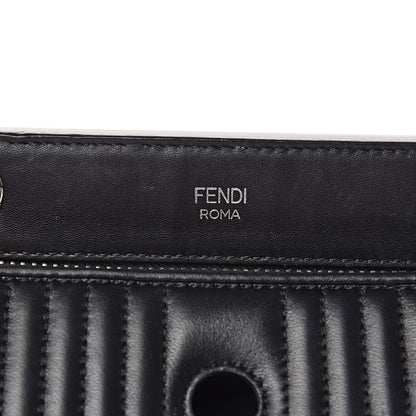 Fendi Shiny Nappa Trapuntata Chain Small DotCom Click Chain Satchel Black 11 of 14