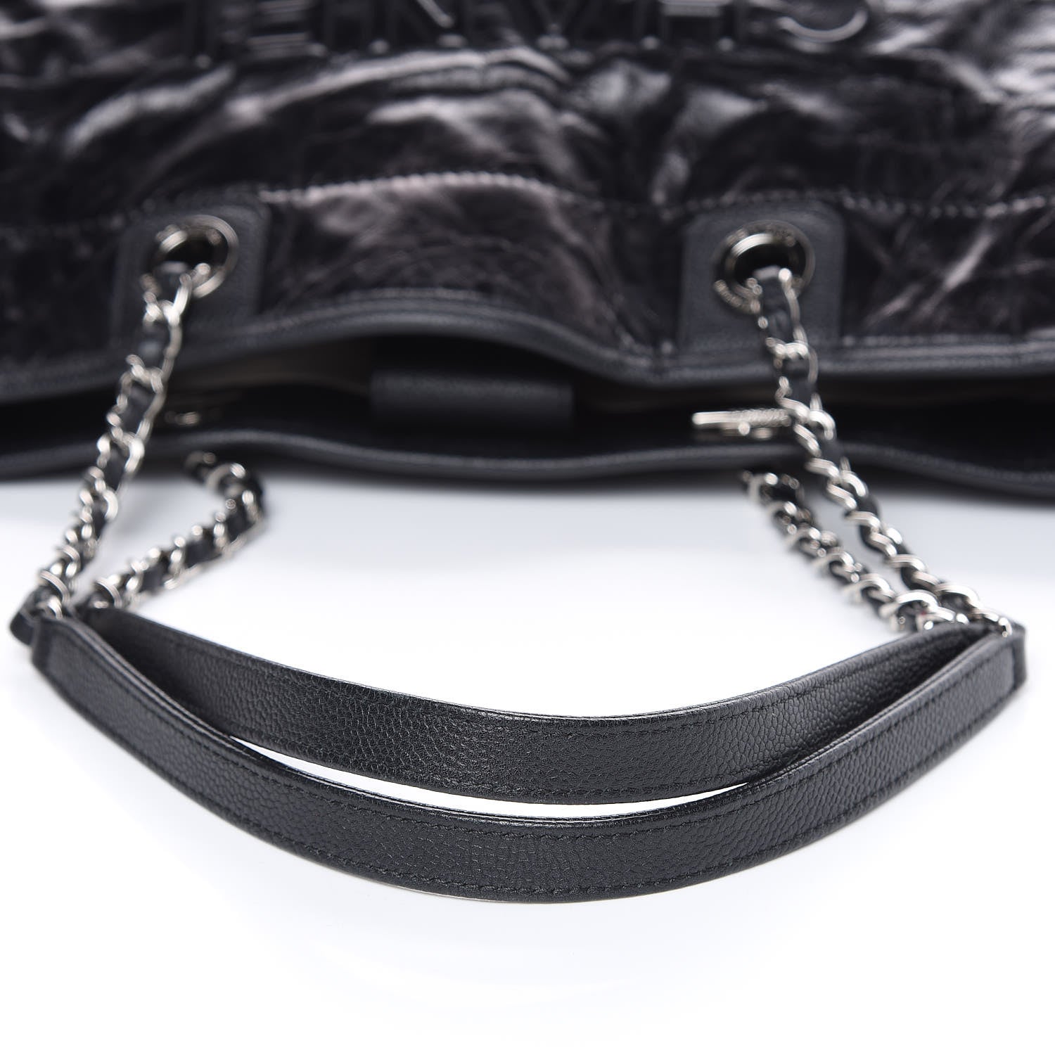 Chanel Glazed Calfskin Small Deauville Tote Black 10 of 14