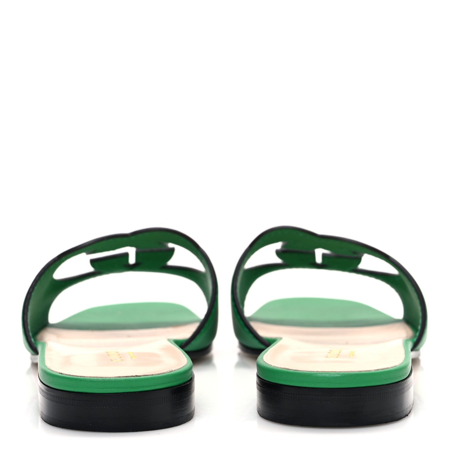 Gucci Cosmos Softy Calfskin Interlocking G Cut Out Slide Sandals 39 New Shamarock 6 of 12