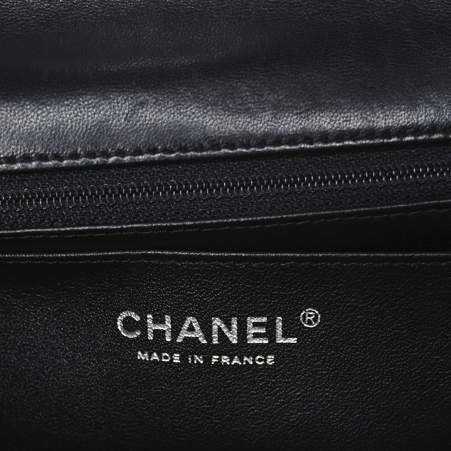 Lambskin Quilted Mini Rectangular Flap Black